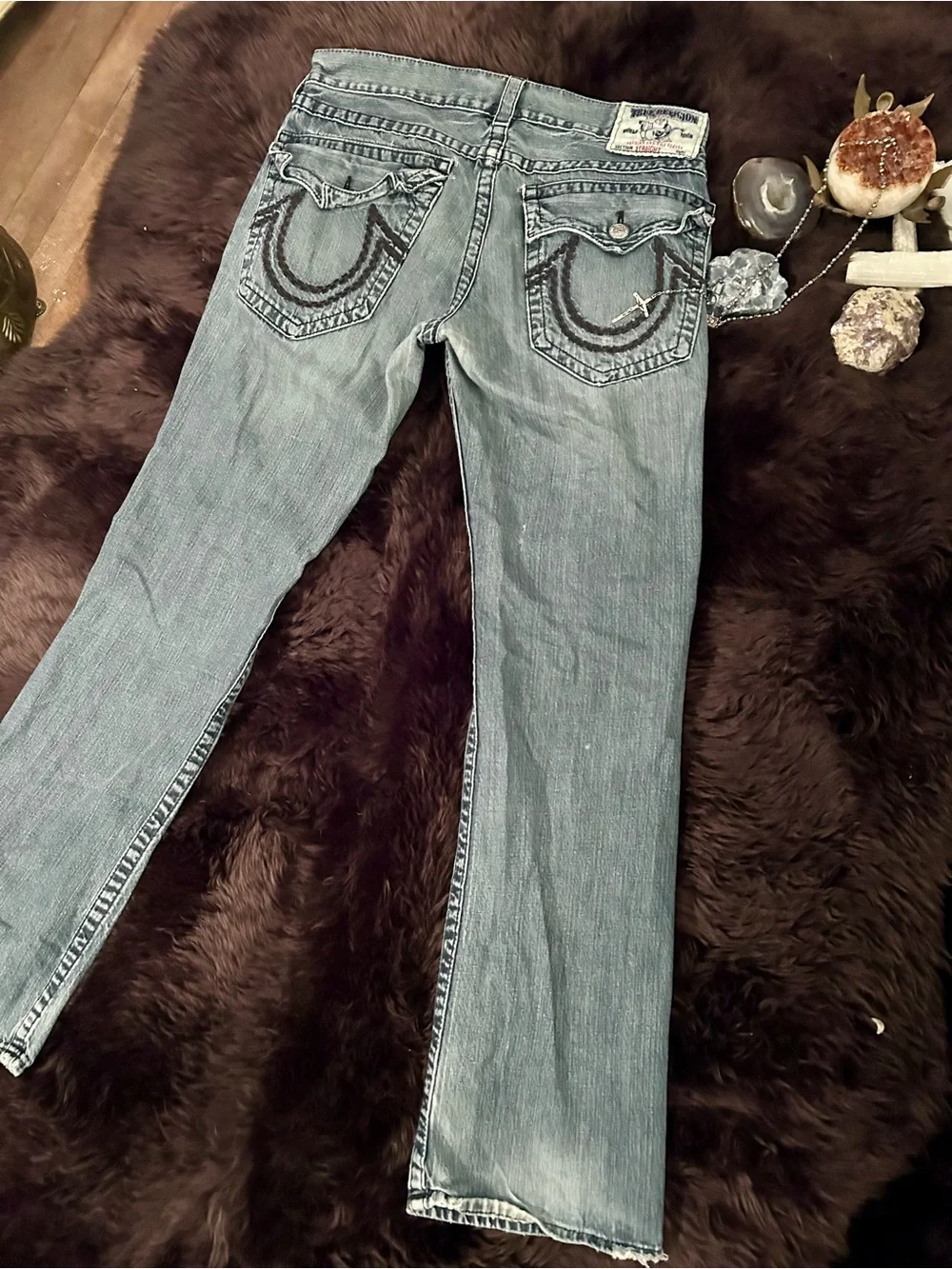VINTAGE TRUE RELIGION SUPER T STRAIGHT LEG JEANS